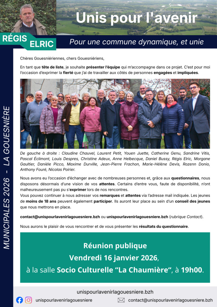 Tract et Réunion Publique de Janvier